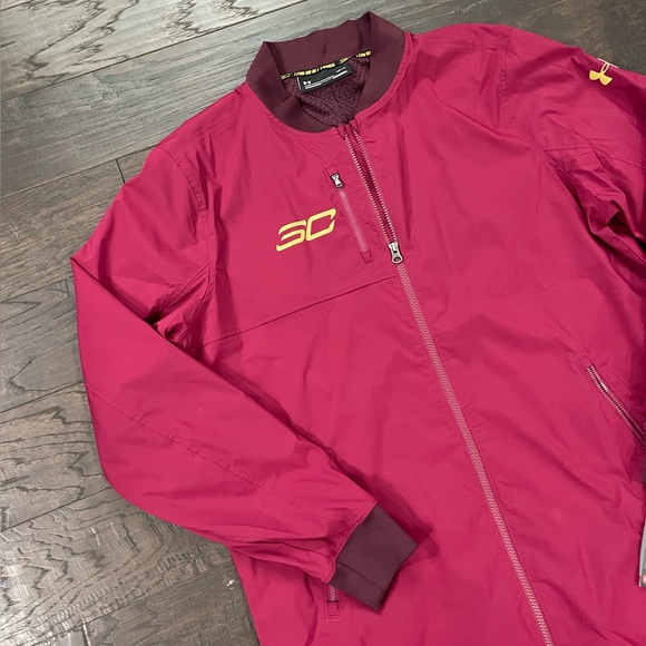 Under Armour ColdGear Curry Life Long Range Bomber Jacket - Men’s Size Large NWT - Picture 2 of 6